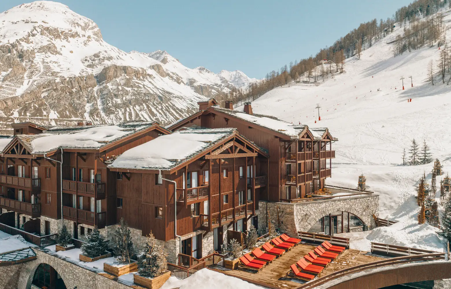 Club Med ski resort in a snowy mountain setting