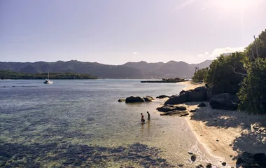 Gorgeous beach at the Sainte Anne Marine Park