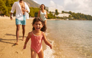 Familie am Strand