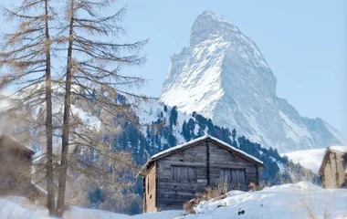Paisaje de nieve en Italia.