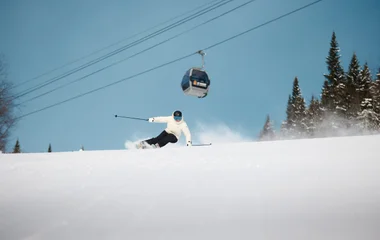 Skieur à Québec Charlevoix