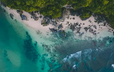 a picture of a beach seen from above