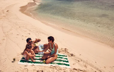 Familie am Strand