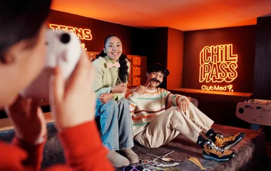 teens having fun in the teens club in French Alps