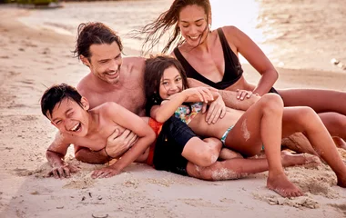 Familie am Strand