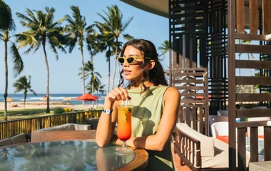 lady drinking cocktail