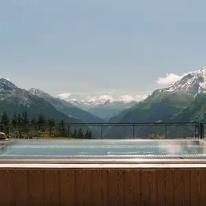 Mountain view from pool