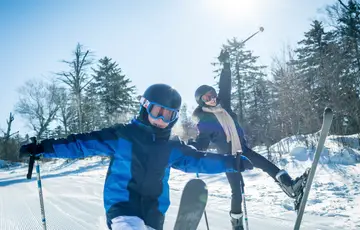 Group ski lessons for teens