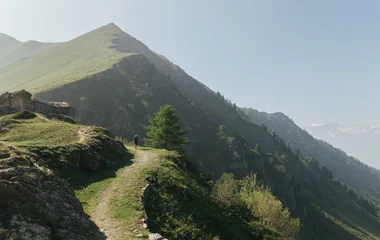 Randonneur à Pragelato Sestriere