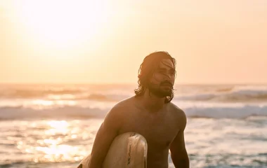 Surfeur en Afrique du Sud