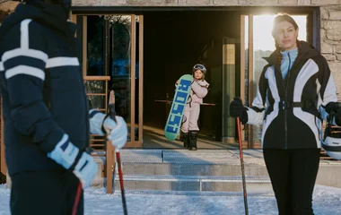 Groupe de skieurs à Serre Chevalier