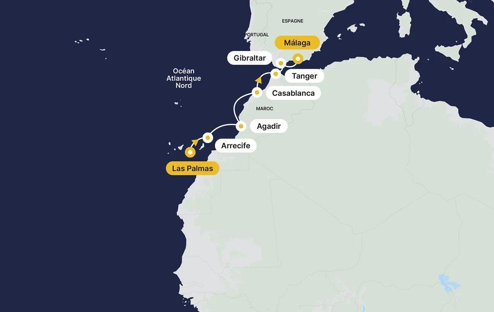 Îles Canaries et côte marocaine