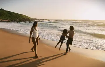 family with kids on holiday