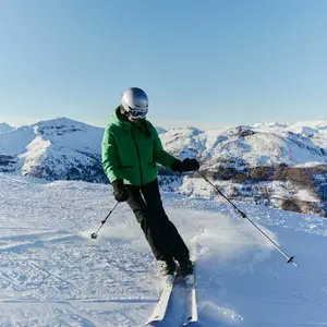 Person skiing in the Alps