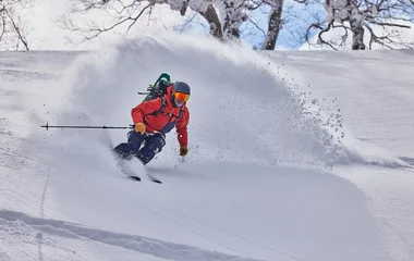 People skiing in Japan
