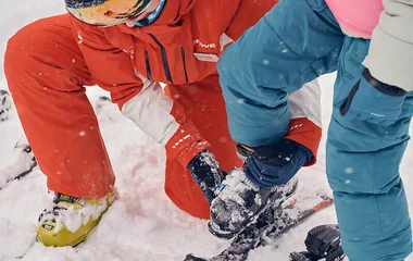 Ski lesson in club med