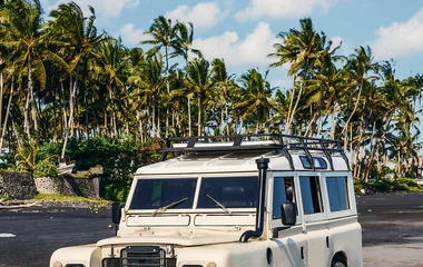 Jeep in jungle of bali