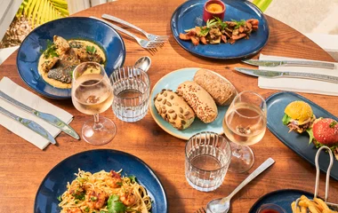 Platos del restaurante de Club Med.