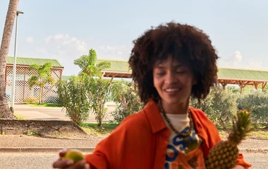 Mujer en el mercado.