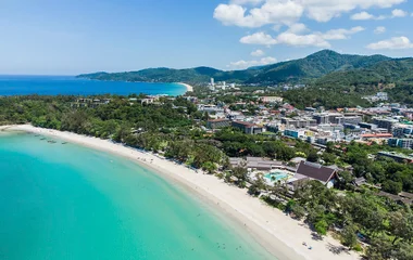 Phuket beach view from above.