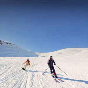 People skiing on holiday
